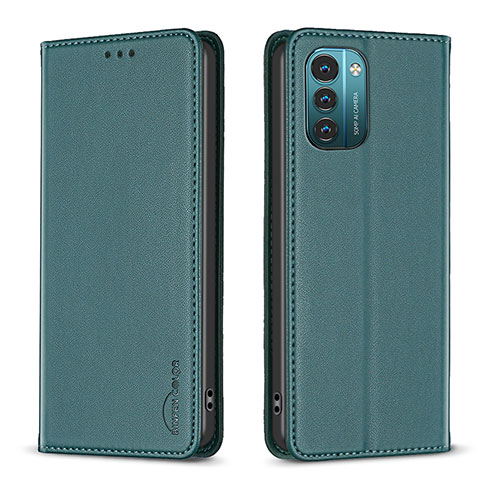 Funda de Cuero Cartera con Soporte Carcasa B23F para Nokia G11 Verde