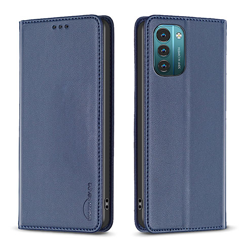 Funda de Cuero Cartera con Soporte Carcasa B23F para Nokia G21 Azul