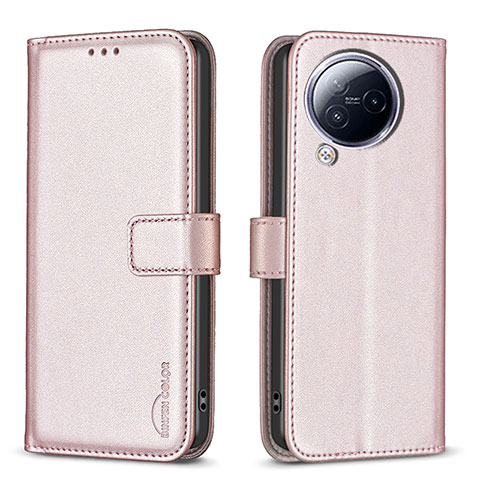 Funda de Cuero Cartera con Soporte Carcasa B23F para Xiaomi Civi 3 5G Oro Rosa