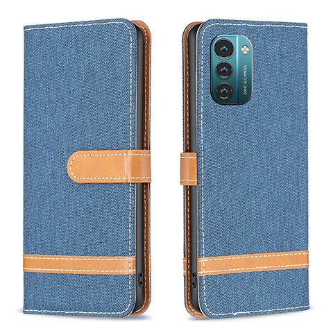 Funda de Cuero Cartera con Soporte Carcasa B24F para Nokia G11 Azul Cielo