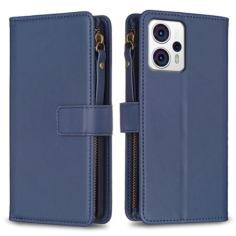 Funda de Cuero Cartera con Soporte Carcasa B25F para Motorola Moto G13 Azul