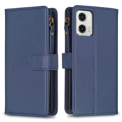 Funda de Cuero Cartera con Soporte Carcasa B25F para Motorola Moto G73 5G Azul