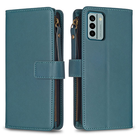 Funda de Cuero Cartera con Soporte Carcasa B26F para Nokia G22 Verde