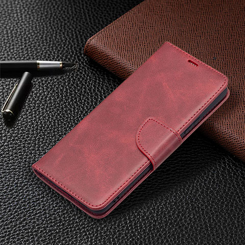 Funda de Cuero Cartera con Soporte Carcasa BF1 para Xiaomi Redmi Note 10 Pro Max Rojo