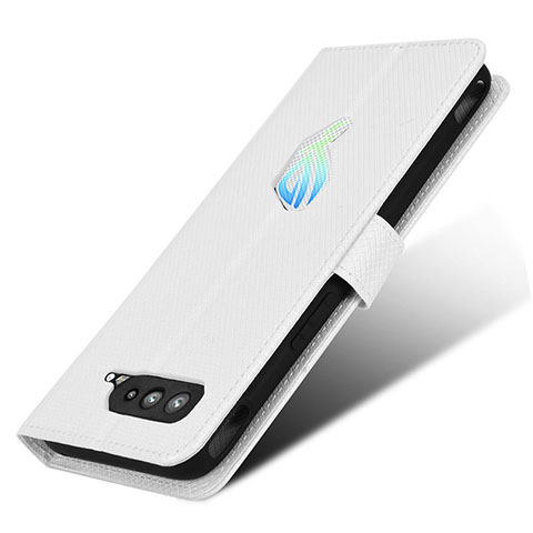 Funda de Cuero Cartera con Soporte Carcasa BY1 para Asus ROG Phone 5 Pro Blanco