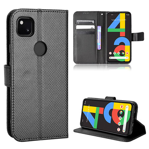 Funda de Cuero Cartera con Soporte Carcasa BY1 para Google Pixel 4a Negro