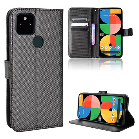 Funda de Cuero Cartera con Soporte Carcasa BY1 para Google Pixel 5a 5G Negro