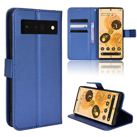 Funda de Cuero Cartera con Soporte Carcasa BY1 para Google Pixel 6 Pro 5G Azul