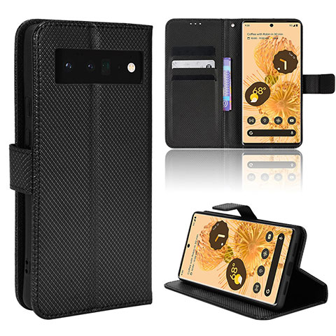 Funda de Cuero Cartera con Soporte Carcasa BY1 para Google Pixel 6 Pro 5G Negro