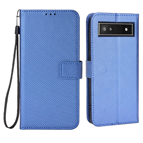 Funda de Cuero Cartera con Soporte Carcasa BY1 para Google Pixel 6a 5G Azul