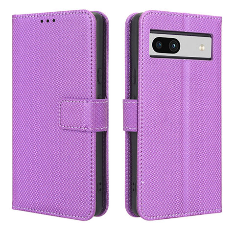 Funda de Cuero Cartera con Soporte Carcasa BY1 para Google Pixel 7a 5G Morado