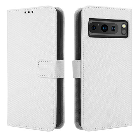 Funda de Cuero Cartera con Soporte Carcasa BY1 para Google Pixel 8 Pro 5G Blanco