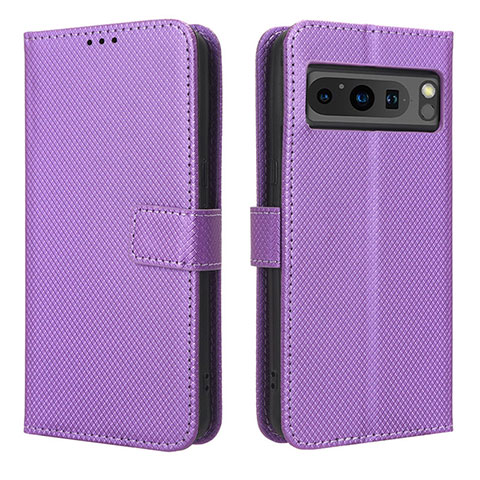 Funda de Cuero Cartera con Soporte Carcasa BY1 para Google Pixel 8 Pro 5G Morado