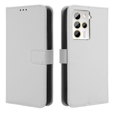 Funda de Cuero Cartera con Soporte Carcasa BY1 para HTC U23 5G Blanco