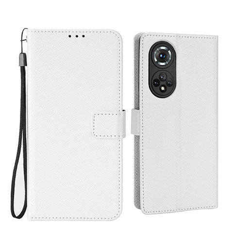 Funda de Cuero Cartera con Soporte Carcasa BY1 para Huawei Honor 50 Pro 5G Blanco