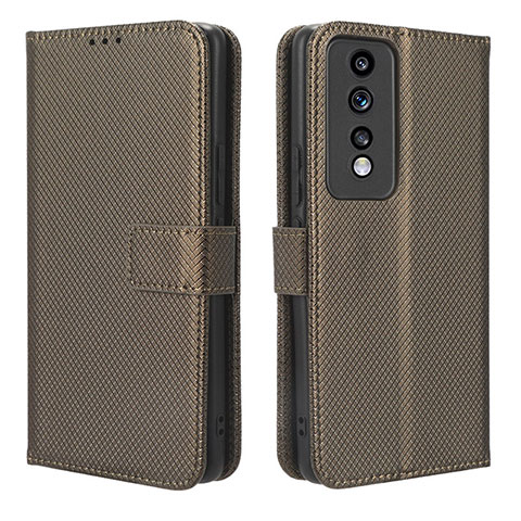 Funda de Cuero Cartera con Soporte Carcasa BY1 para Huawei Honor 80 GT 5G Marron