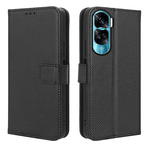 Funda de Cuero Cartera con Soporte Carcasa BY1 para Huawei Honor 90 Lite 5G Negro