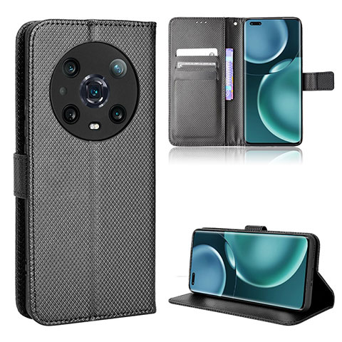 Funda de Cuero Cartera con Soporte Carcasa BY1 para Huawei Honor Magic4 Pro 5G Negro