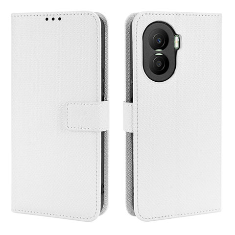 Funda de Cuero Cartera con Soporte Carcasa BY1 para Huawei Honor X40i 5G Blanco