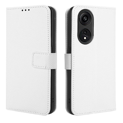 Funda de Cuero Cartera con Soporte Carcasa BY1 para Huawei Honor X5 Plus Blanco