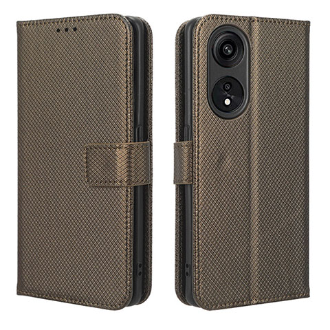 Funda de Cuero Cartera con Soporte Carcasa BY1 para Huawei Honor X5 Plus Marron