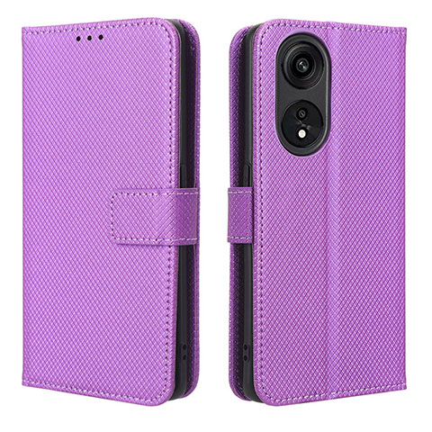 Funda de Cuero Cartera con Soporte Carcasa BY1 para Huawei Honor X5 Plus Morado