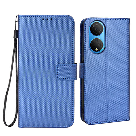 Funda de Cuero Cartera con Soporte Carcasa BY1 para Huawei Honor X7 Azul