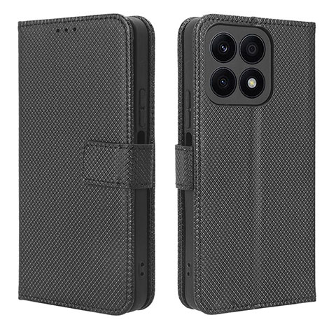 Funda de Cuero Cartera con Soporte Carcasa BY1 para Huawei Honor X8a 4G Negro