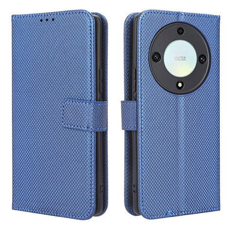 Funda de Cuero Cartera con Soporte Carcasa BY1 para Huawei Honor X9a 5G Azul