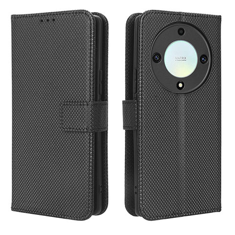 Funda de Cuero Cartera con Soporte Carcasa BY1 para Huawei Honor X9a 5G Negro