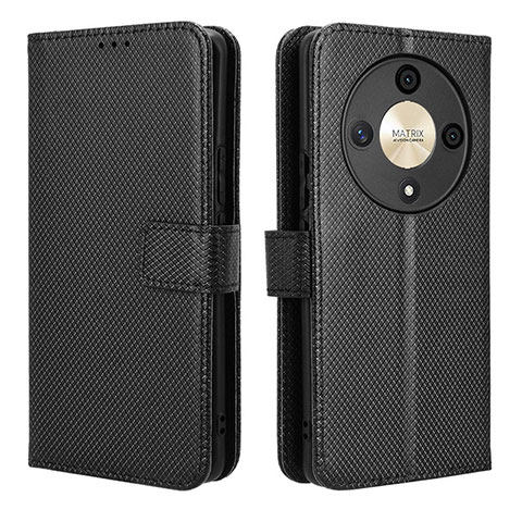 Funda de Cuero Cartera con Soporte Carcasa BY1 para Huawei Honor X9b 5G Negro