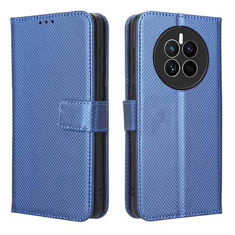 Funda de Cuero Cartera con Soporte Carcasa BY1 para Huawei Mate 50 Azul