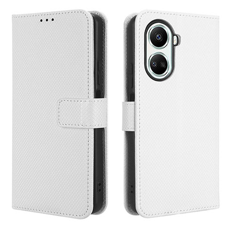 Funda de Cuero Cartera con Soporte Carcasa BY1 para Huawei Nova 10 SE Blanco