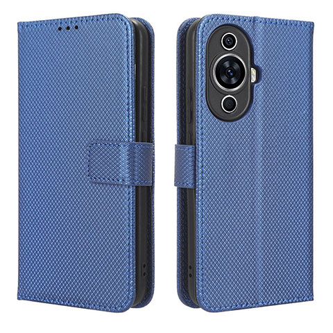 Funda de Cuero Cartera con Soporte Carcasa BY1 para Huawei Nova 11 Pro Azul