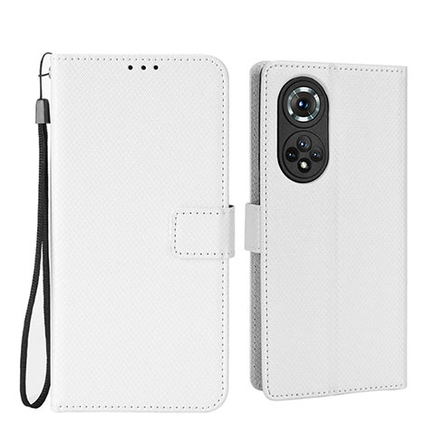 Funda de Cuero Cartera con Soporte Carcasa BY1 para Huawei Nova 9 Pro Blanco