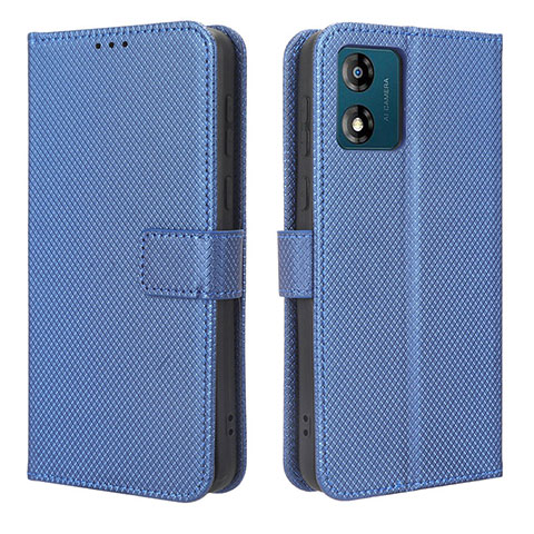 Funda de Cuero Cartera con Soporte Carcasa BY1 para Motorola Moto E13 Azul