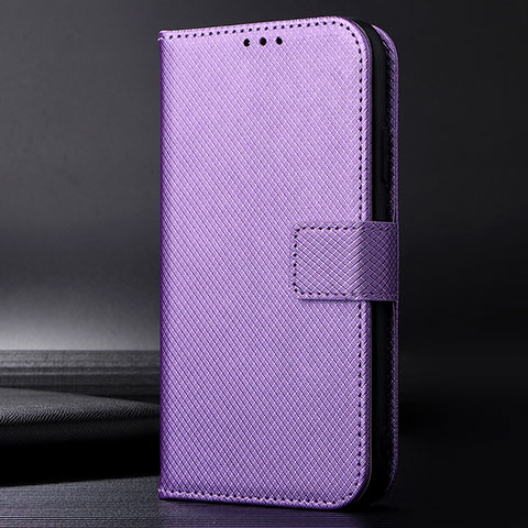 Funda de Cuero Cartera con Soporte Carcasa BY1 para Motorola Moto E7 Power Morado