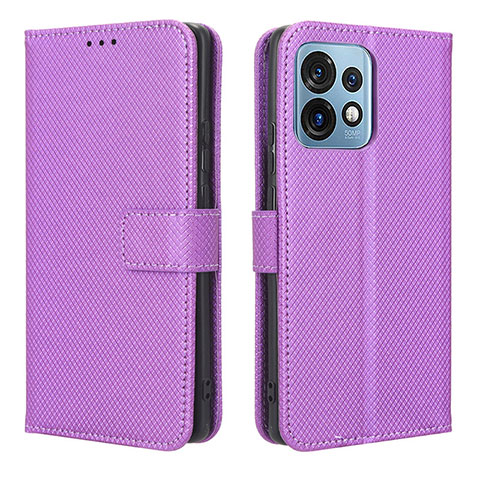 Funda de Cuero Cartera con Soporte Carcasa BY1 para Motorola Moto Edge Plus (2023) 5G Morado