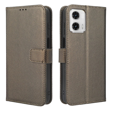 Funda de Cuero Cartera con Soporte Carcasa BY1 para Motorola Moto G 5G (2023) Marron