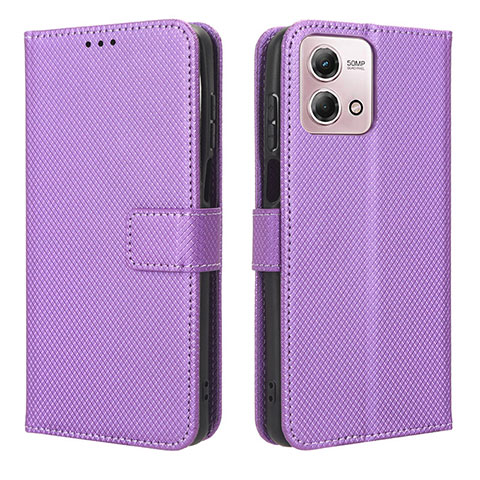 Funda de Cuero Cartera con Soporte Carcasa BY1 para Motorola Moto G Stylus (2023) 4G Morado