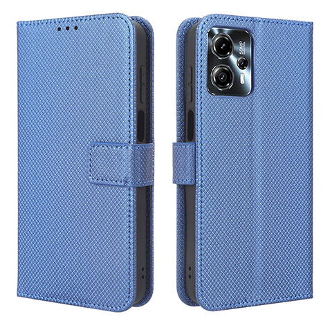 Funda de Cuero Cartera con Soporte Carcasa BY1 para Motorola Moto G23 Azul