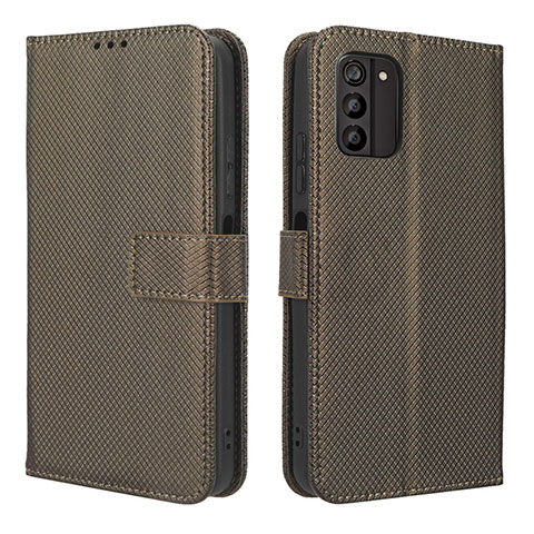 Funda de Cuero Cartera con Soporte Carcasa BY1 para Nokia G100 Marron