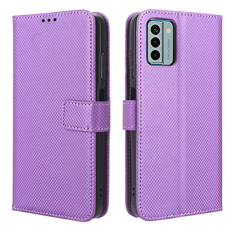 Funda de Cuero Cartera con Soporte Carcasa BY1 para Nokia G22 Morado