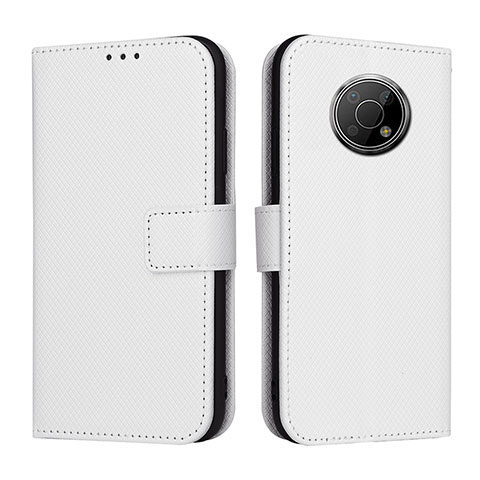 Funda de Cuero Cartera con Soporte Carcasa BY1 para Nokia G300 5G Blanco