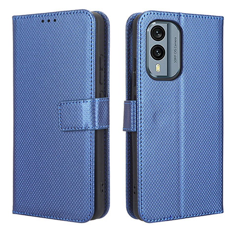 Funda de Cuero Cartera con Soporte Carcasa BY1 para Nokia X30 5G Azul