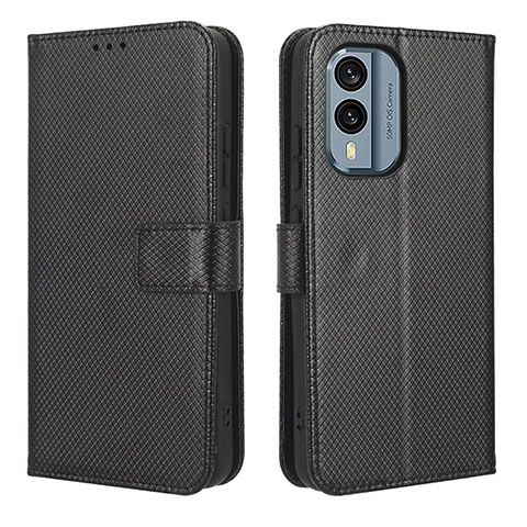 Funda de Cuero Cartera con Soporte Carcasa BY1 para Nokia X30 5G Negro