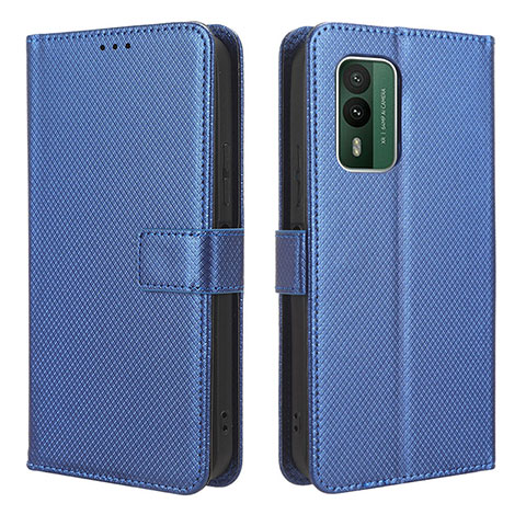 Funda de Cuero Cartera con Soporte Carcasa BY1 para Nokia XR21 Azul