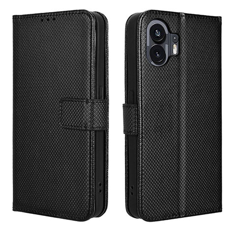 Funda de Cuero Cartera con Soporte Carcasa BY1 para Nothing Phone 2 Negro