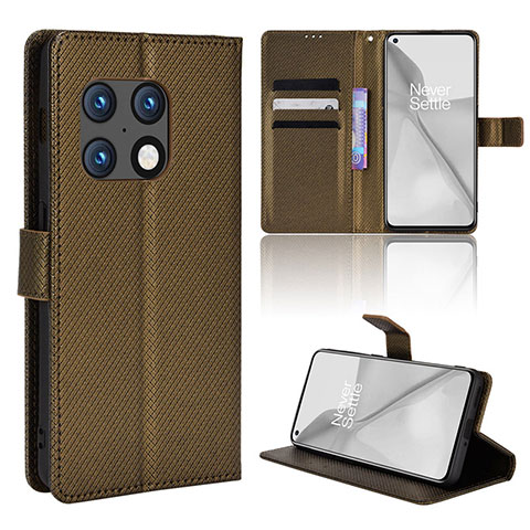 Funda de Cuero Cartera con Soporte Carcasa BY1 para OnePlus 10 Pro 5G Marron