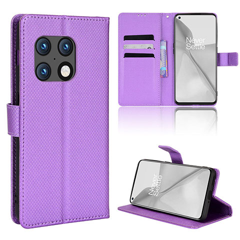 Funda de Cuero Cartera con Soporte Carcasa BY1 para OnePlus 10 Pro 5G Morado